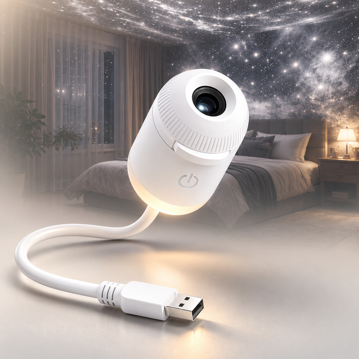 Starry mini galaxy projector