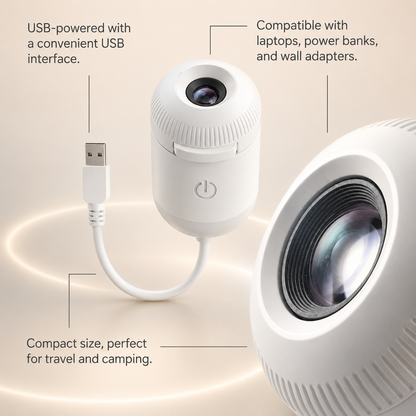 Starry mini galaxy projector